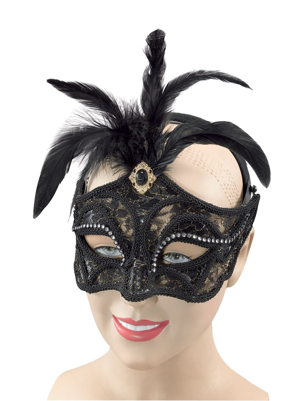 Black Mask + Tall Feathers (H/B)