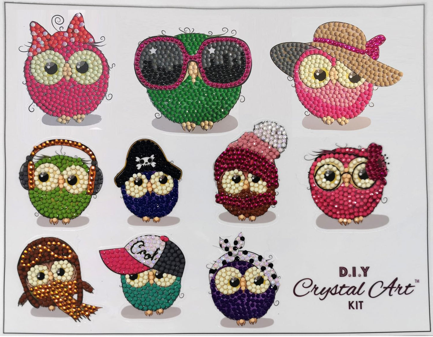 Owl Life, 21x27cm Crystal Art Sticker Set