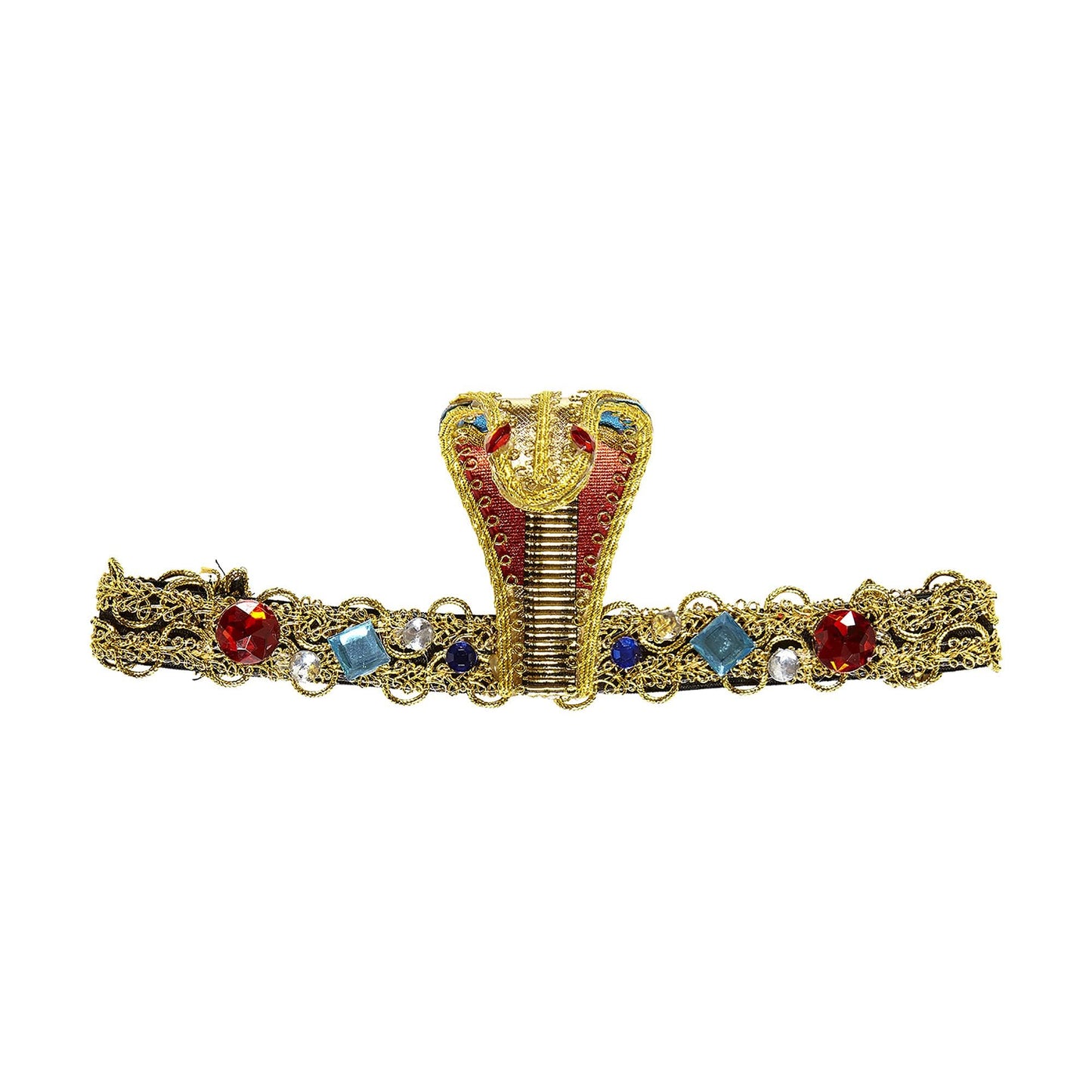 SINGLE UNIT - "DELUXE EGYPTIAN SNAKE HEADBAND WITH GEMS"