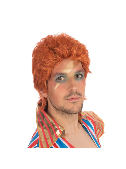 70s Rock Legend Wig (Orange)