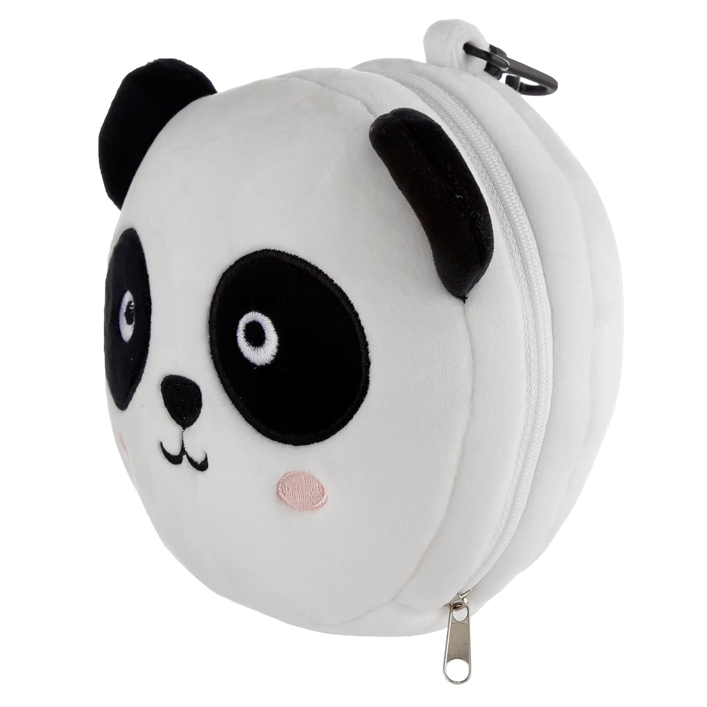 Relaxeazzz Panda Round Plush Travel Pillow& Eye Mask