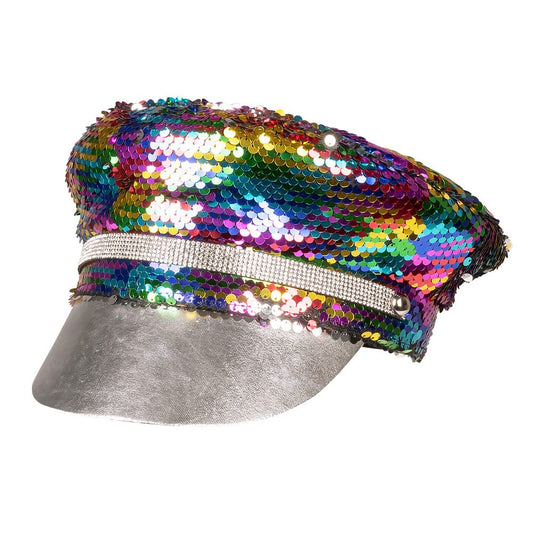 Pc. Cap Rainbow blast (reversible rainbow/silver)