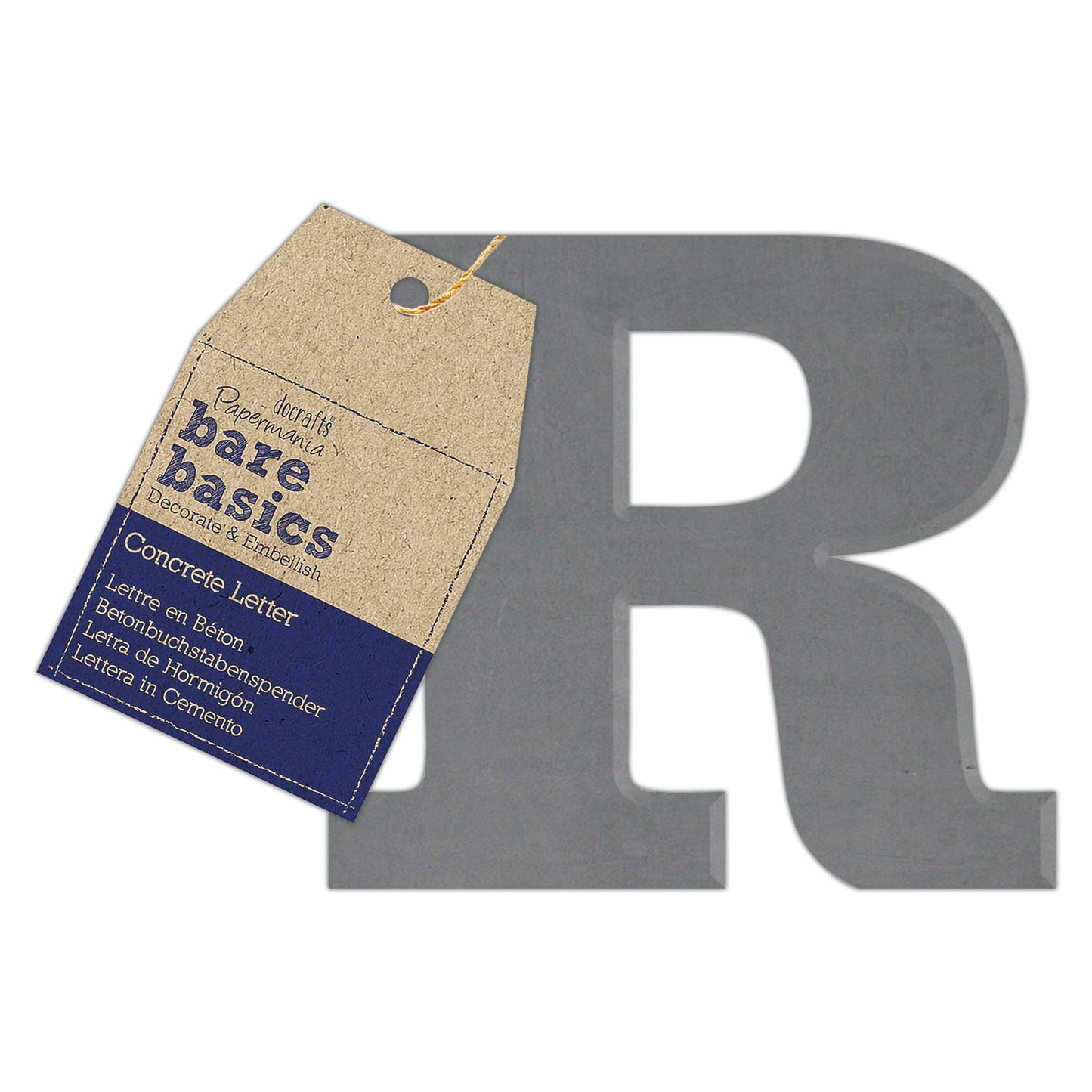 Concrete Letter (1pc) - Bare Basics - R