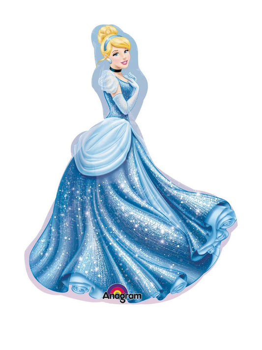 Cinderella Mini Shape Foil Balloon (Inflated Stick Included)