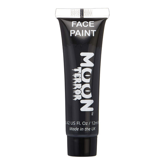 Moon Terror Halloween Face & Body Paint, Black, Single 12ml