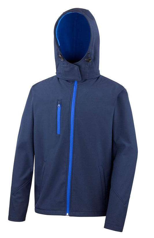 Result Core Mens Lite Hooded Softshell - Navy/Royal - S