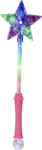 Star Wand with Disco Ball - Pink = 40cm