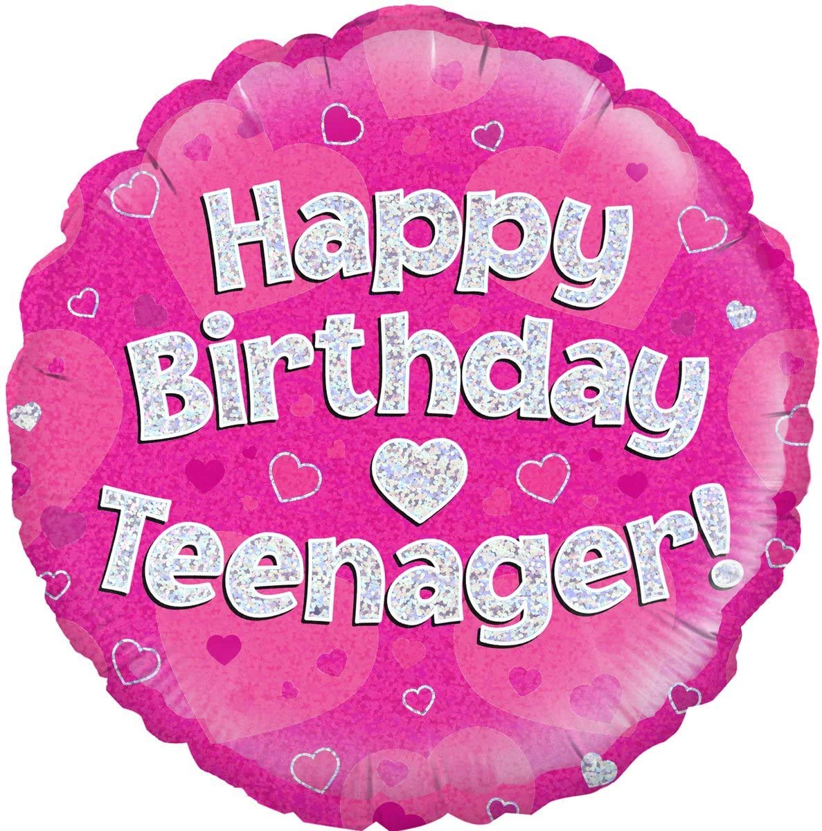 Oaktree 18" Happy Birthday Teenager Pink Holographic