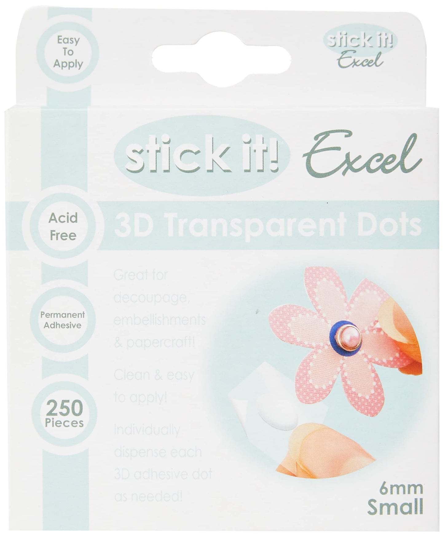 3D Transparent Dots (250pcs) - 6mm Small