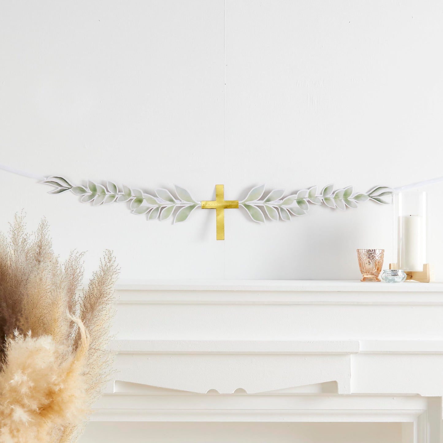 Botanical Cross Garland Banner