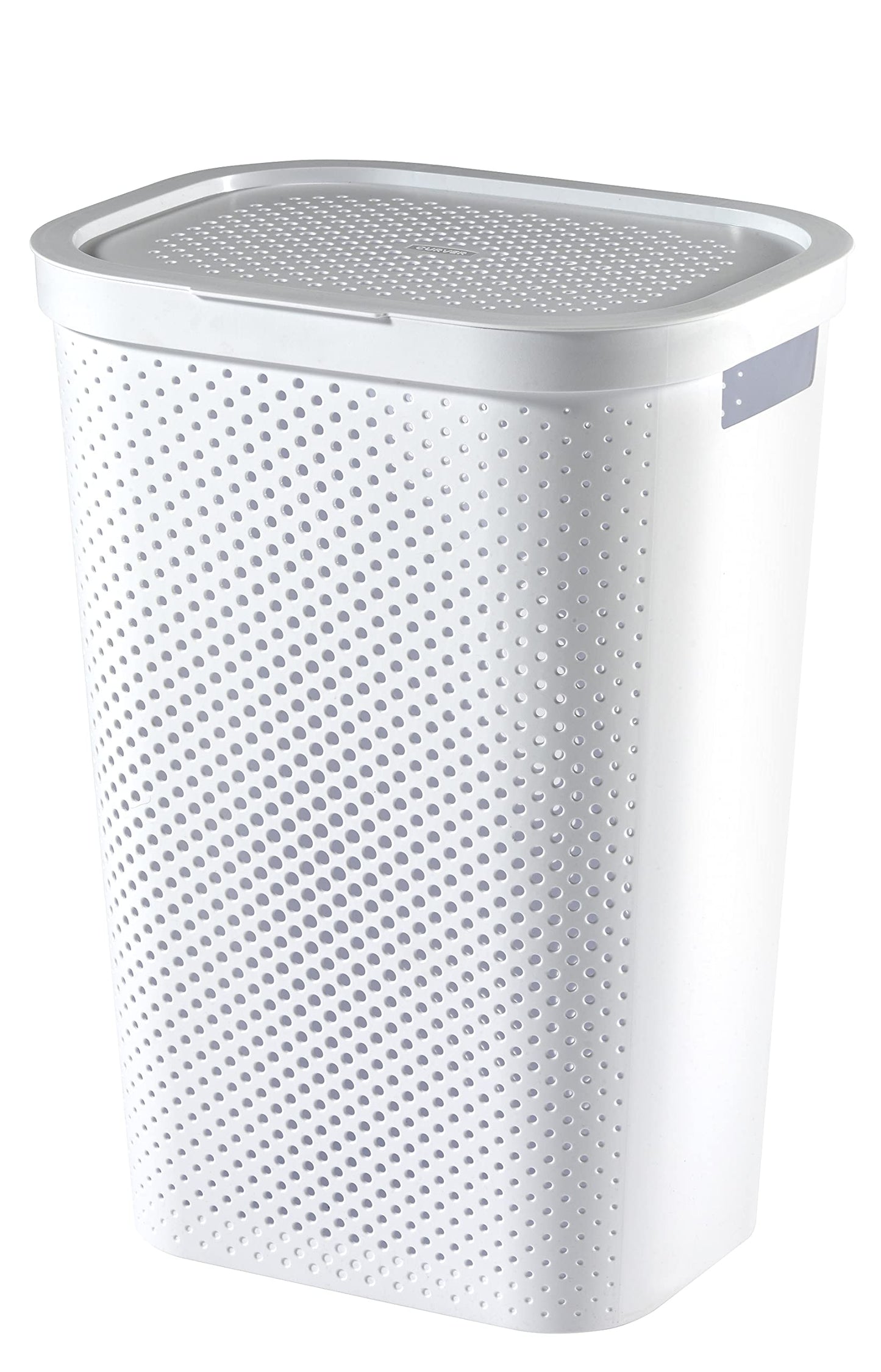 Recycled Infinity Dots Laundry Hamper - 60L White - Curver