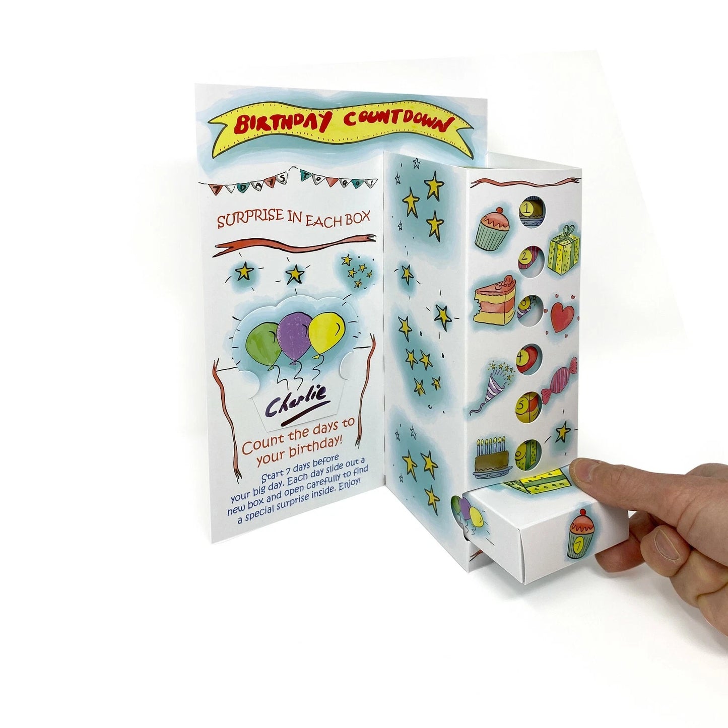 7 Days To Go Birthday Calendar Reusable