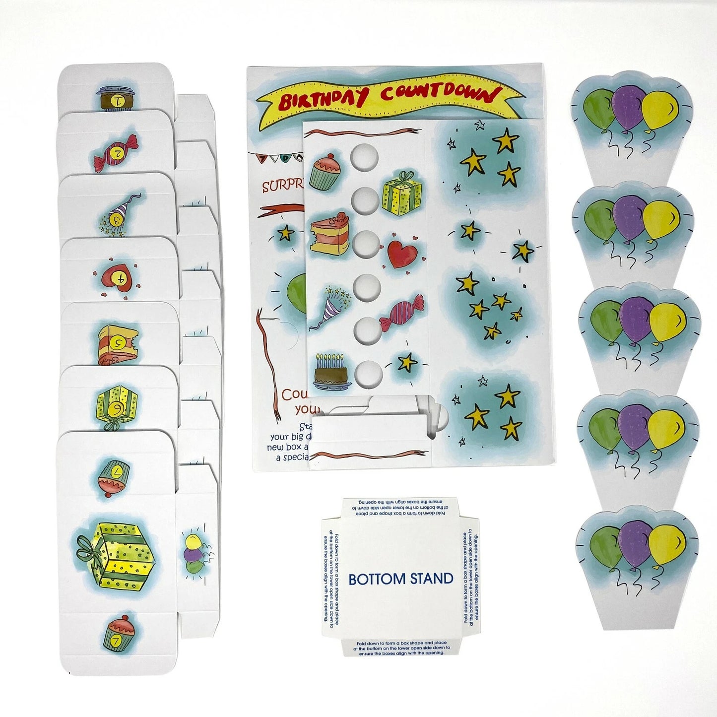 7 Days To Go Birthday Calendar Reusable