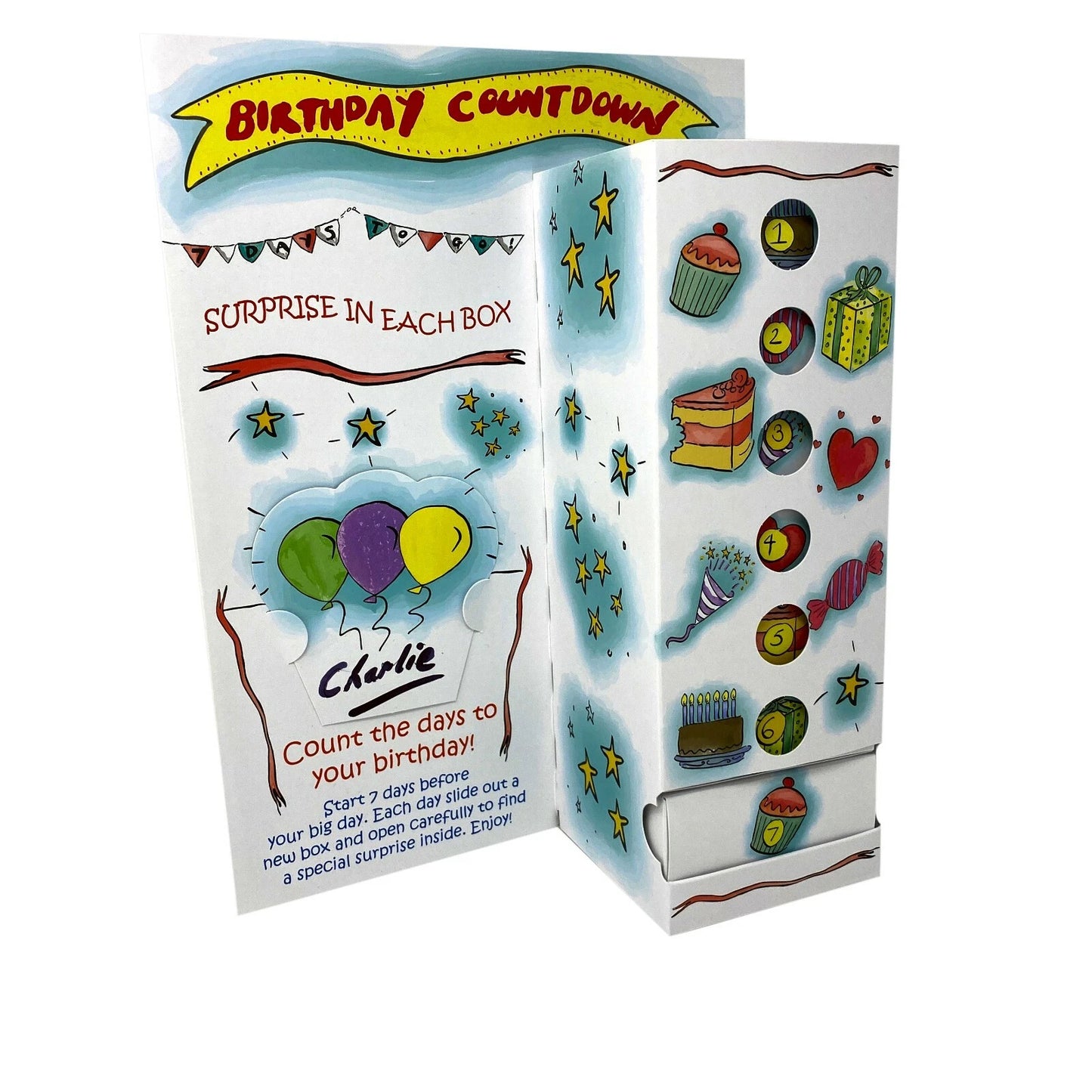 7 Days To Go Birthday Calendar Reusable