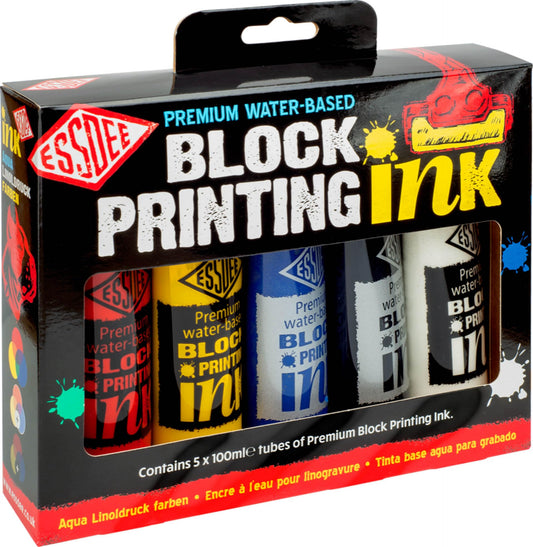 Block Printing Ink 5 tubes asstd