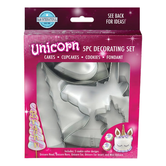 Unicorn Tin-Plated Cake Decorating Cutter Kit