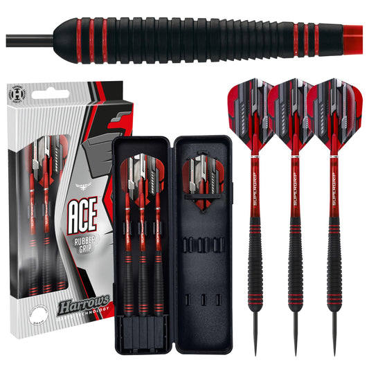 Harrows Ace Rubber Coated Brass Darts - - 24g