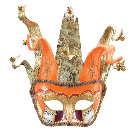 Venetian Jester Mask. Orange/Gold (H/B)