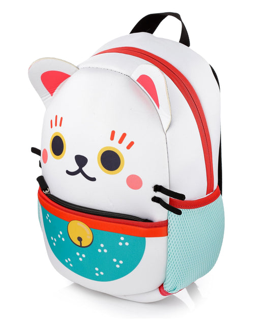 Maneki Neko Lucky Cat Neoprene Rucksack Backpack