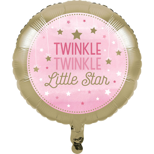 One Little Star Girl Foil Balloon