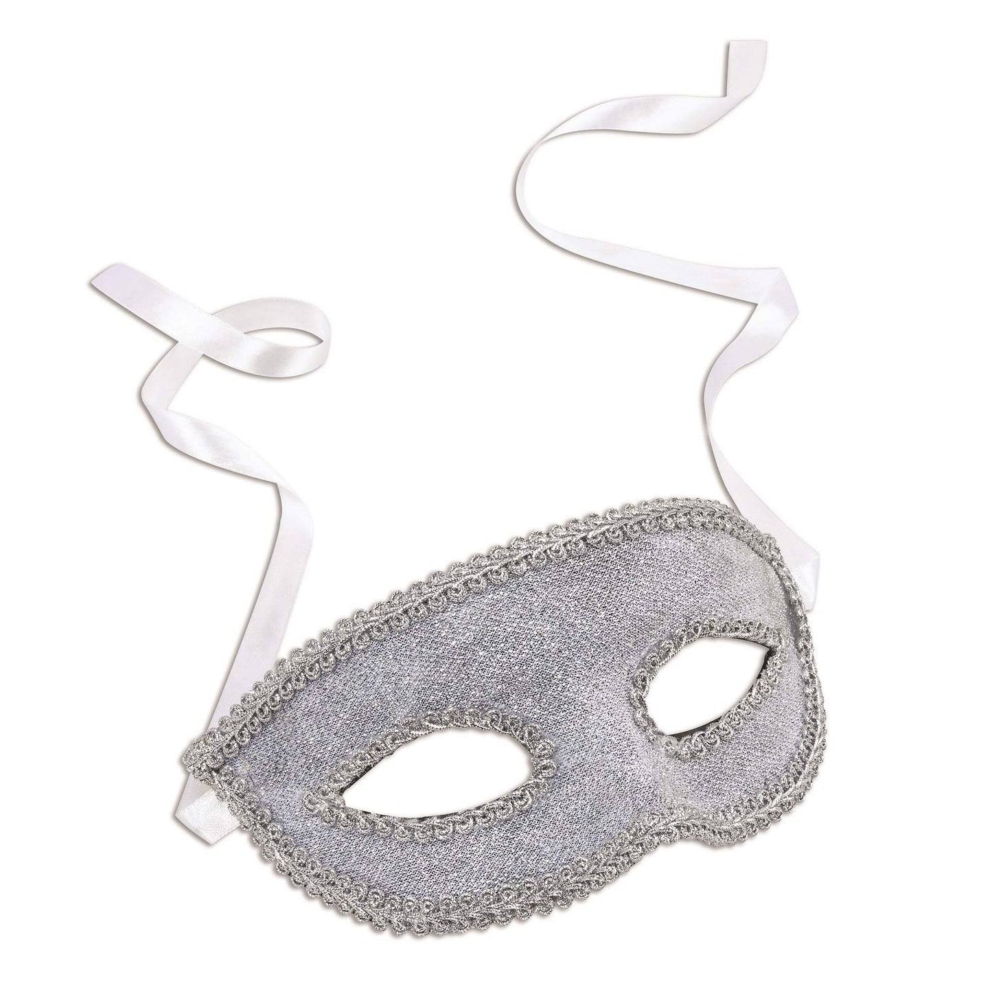 Silver Ribbon Tie Eye Mask