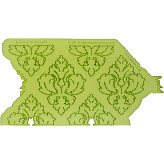 Damask Pattern Silicone Onlay By Marvelous Molds