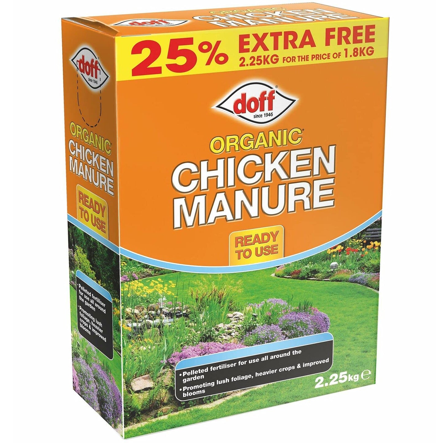 Doff Organic Chicken Manure 1.8kg + 25% EXTRA FREE