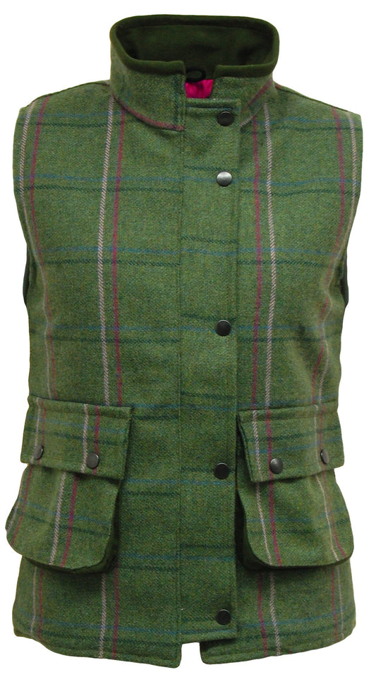 Ladies Game Ruby/Abby Tweed Gilet - T_Ruby Tweed Gilet Pink 18