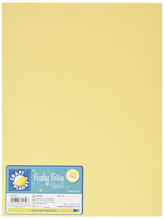 9 x 12 Funky Foam Sheet (2mm Thick) - Ivory