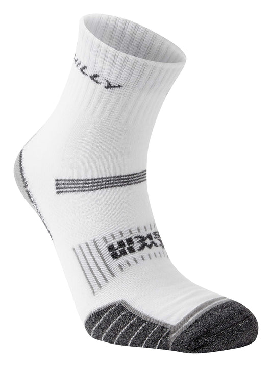 Hilly Socks, Twin Skin - Anklet - Min Cushioning, White/Grey Marl M