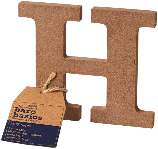 MDF Letter (1pc) - Bare Basics - H