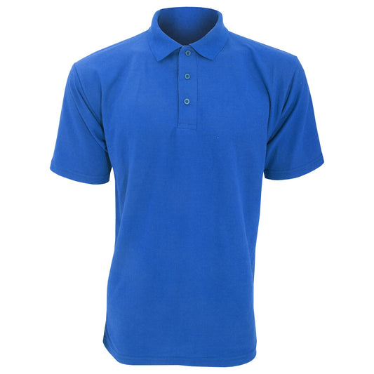 UCC 50/50 180gsm Unisex Pique Polo - Royal Blue - 2XL