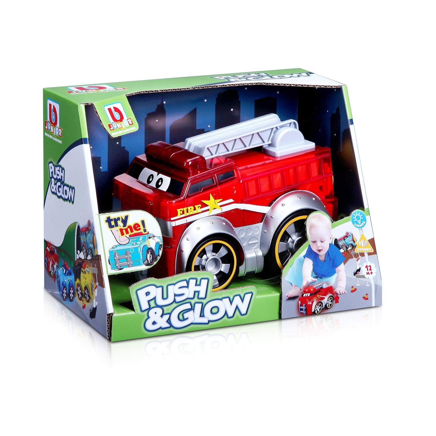 BB JUNIOR PUSH & GLOW FIRE TRUCK