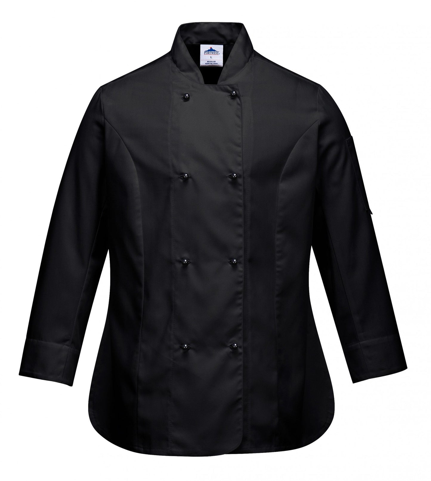 Portwest C837 Rachel Long Sleeved Chefs Jacket - T_C837 Rachel Chef Jkt C837BKRL