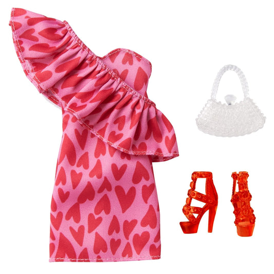 Barbie - Complete Look Fashion - Pink Heart Dress /Toys