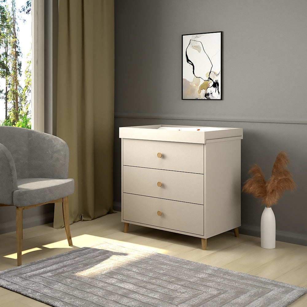 Shefa 890 Kids Changing Dresser Cashmere Beige (2 Boxes)