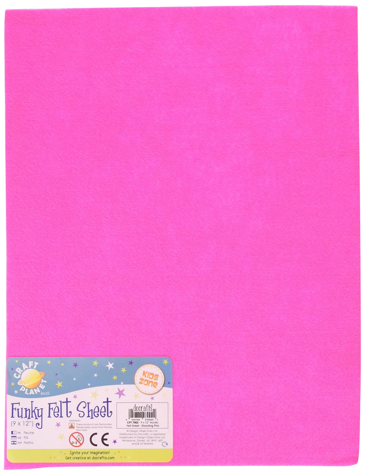 9 x 12 Acrylic Felt - Shocking Pink