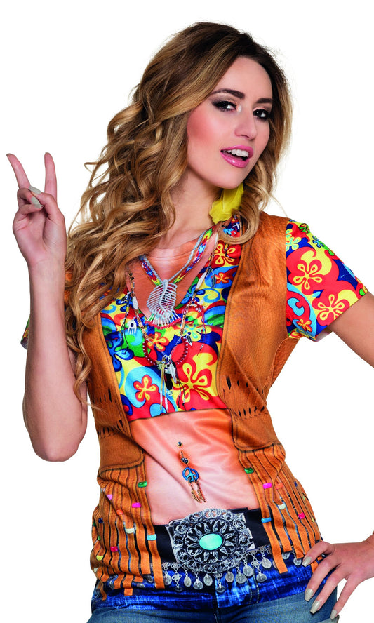 Pc. Photorealistic shirt Flower power (M)