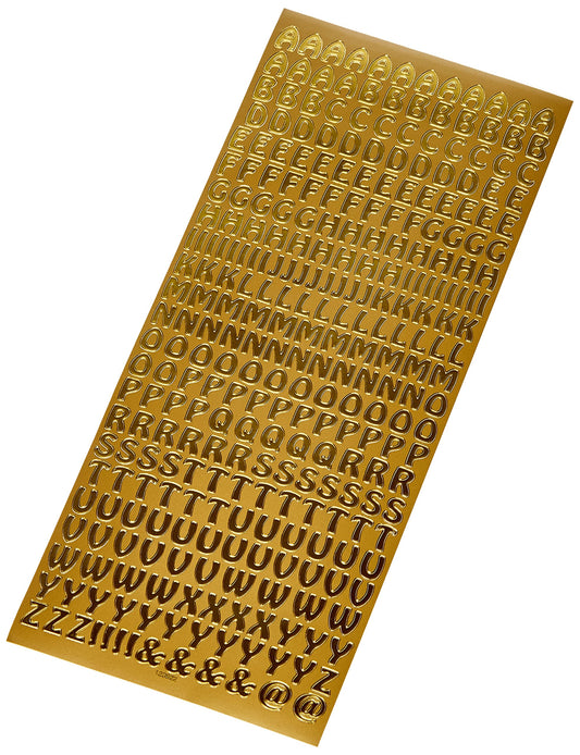 Outline Stickers - Capital Letters - Gold