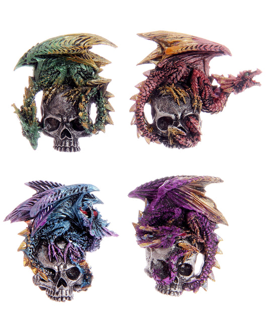 Dark Legends Silver Skull Dragon Magnet