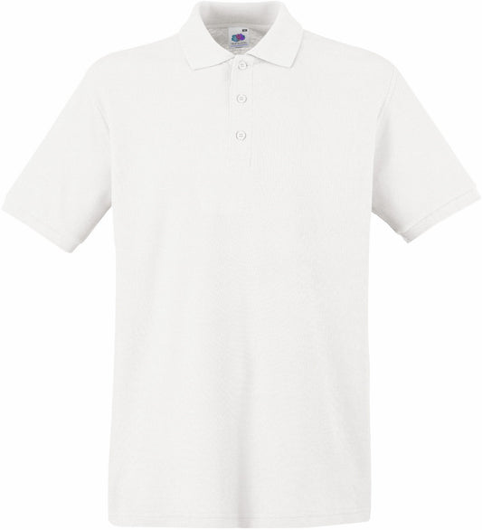 Fruit Of The Loom Premium Polo - White - M