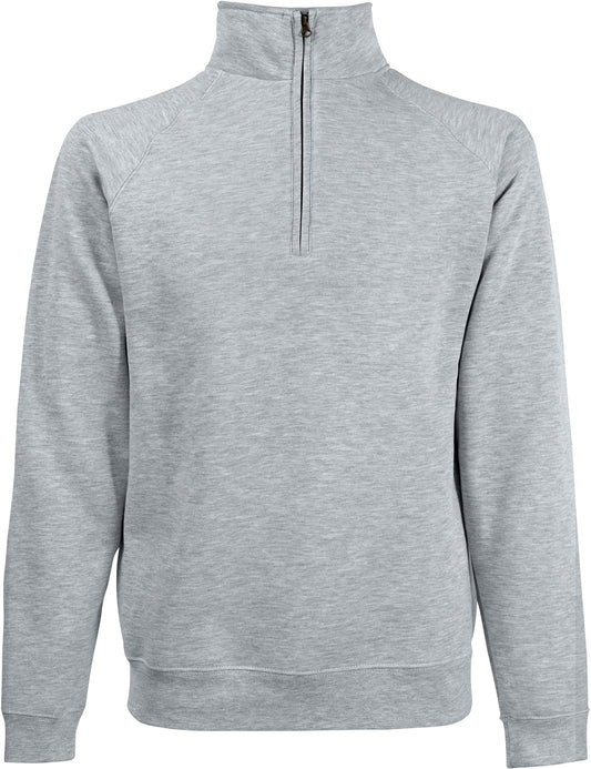 FOTL Premium Zip Neck Sweat - Heather Grey - M