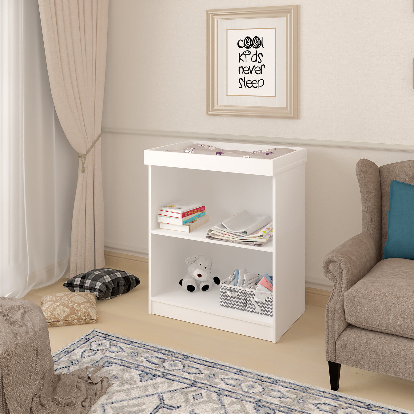 Shefa 810 Kids Changing Table White (1 Box)