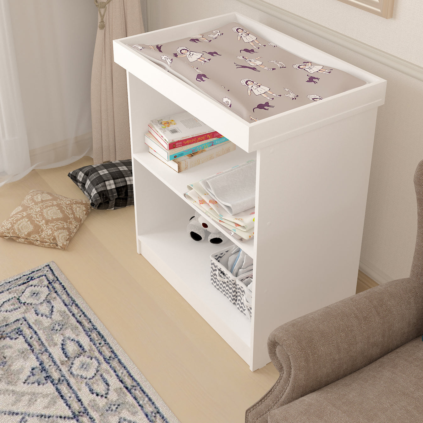 Shefa 810 Kids Changing Table White (1 Box)