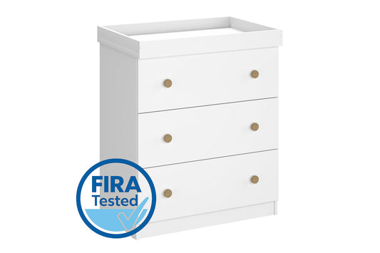 Shefa 888 Kids Changing Dresser White (2 Boxes)