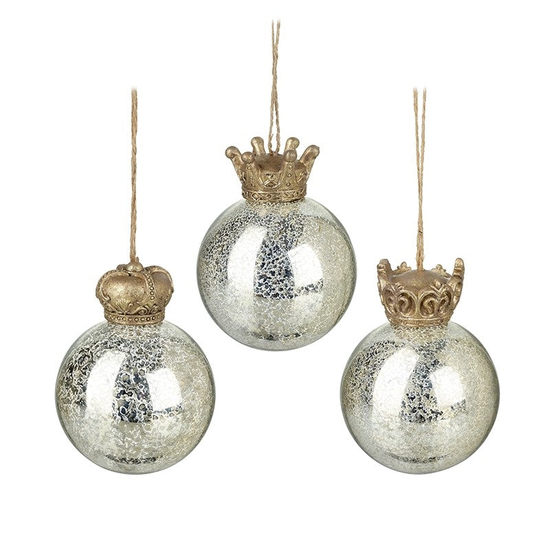 Mix Of 3 Hanging Glass Baubles