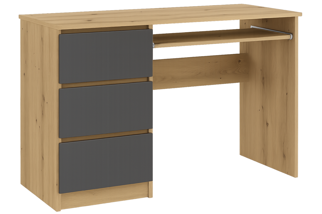 Shefa Line Computer Desk Cina Graphite-Artisan Oak (1 Box)