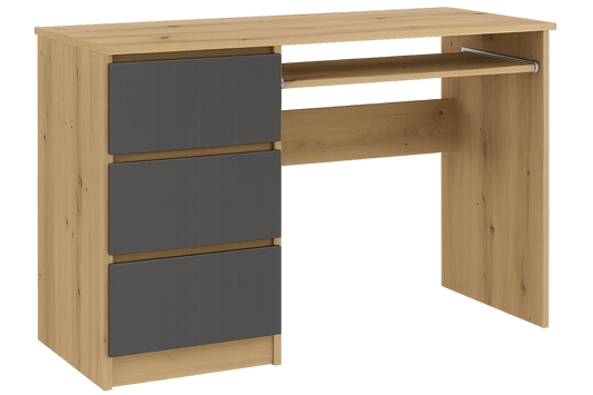 Shefa Line Computer Desk Cina Graphite-Artisan Oak (1 Box)