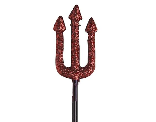 Smiffy's Glitter Devil Plastic Fork, About 58 Cm