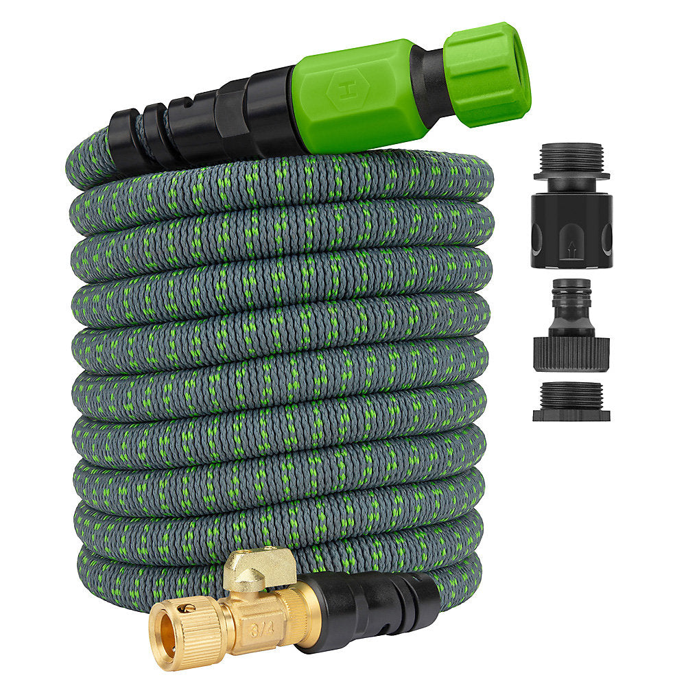 Hydrotech Standard Expandable Burst-Proof Garden Hose 15m / 50ft Green